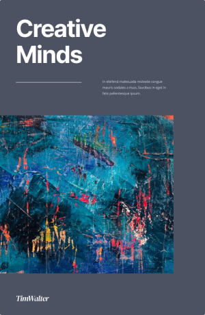 The cover of creative minds.