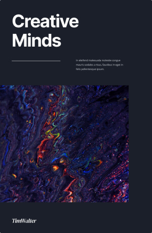 The cover of creative minds.