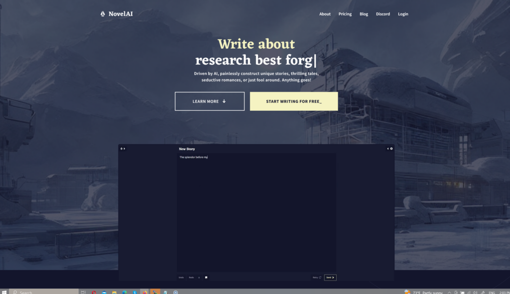 AI Tools for Novel Writing - Novel AI: Generating Long-Form Content