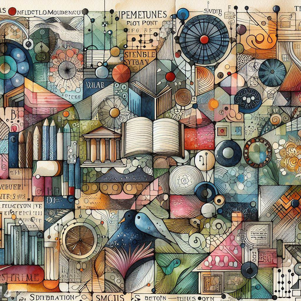 4 Key Elements Every Novel Structure Needs -  novel structure. - A vibrant illustration featuring a book and key elements of its novel structure.