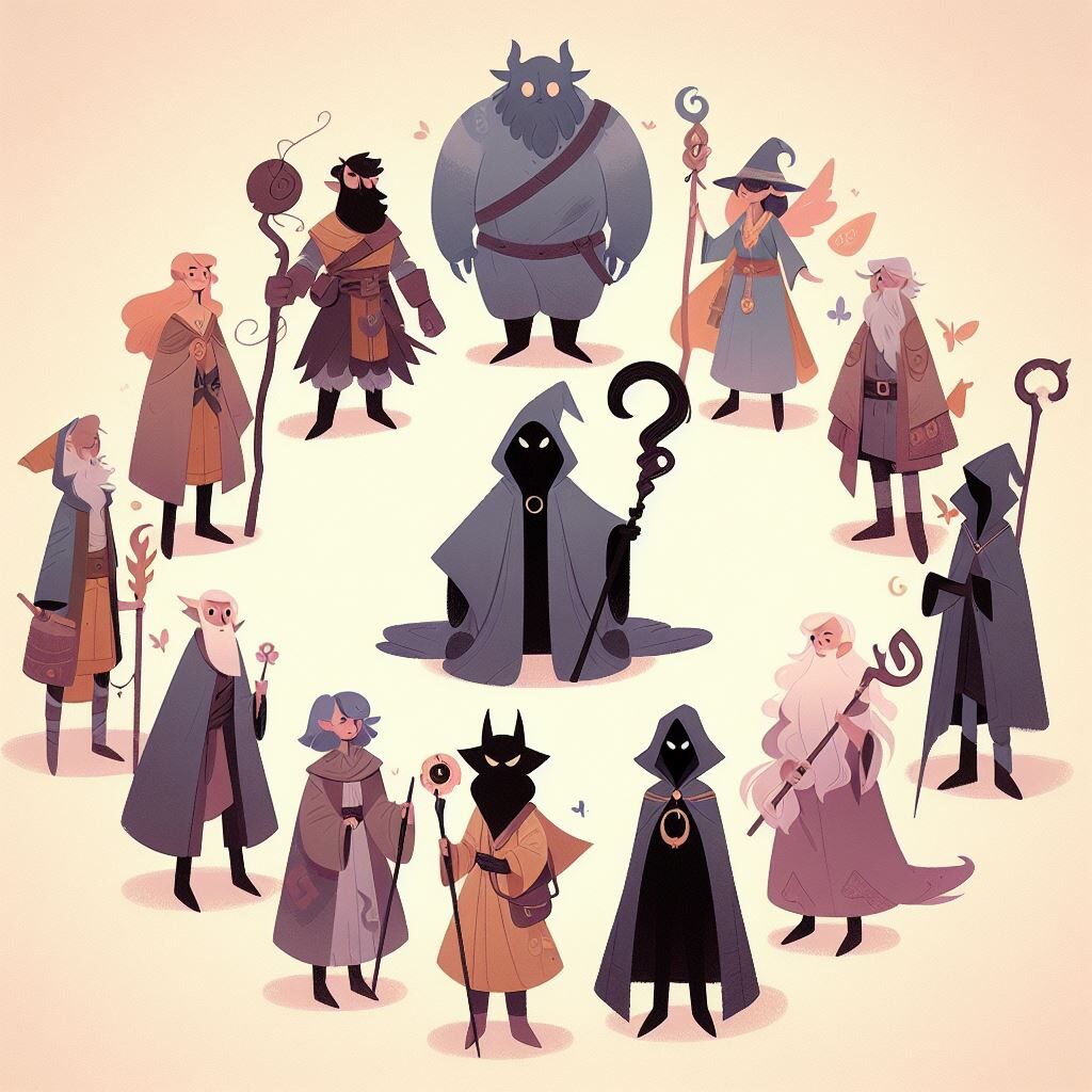 Character Archetypes: A comprehensive guide - 12 Character Archetypes -- A group of people in different costumes standing in a circle.