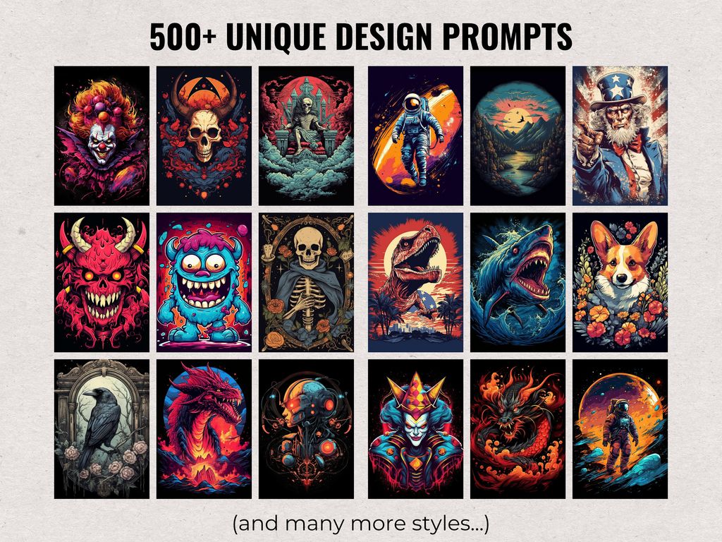 500 unique design prompts.